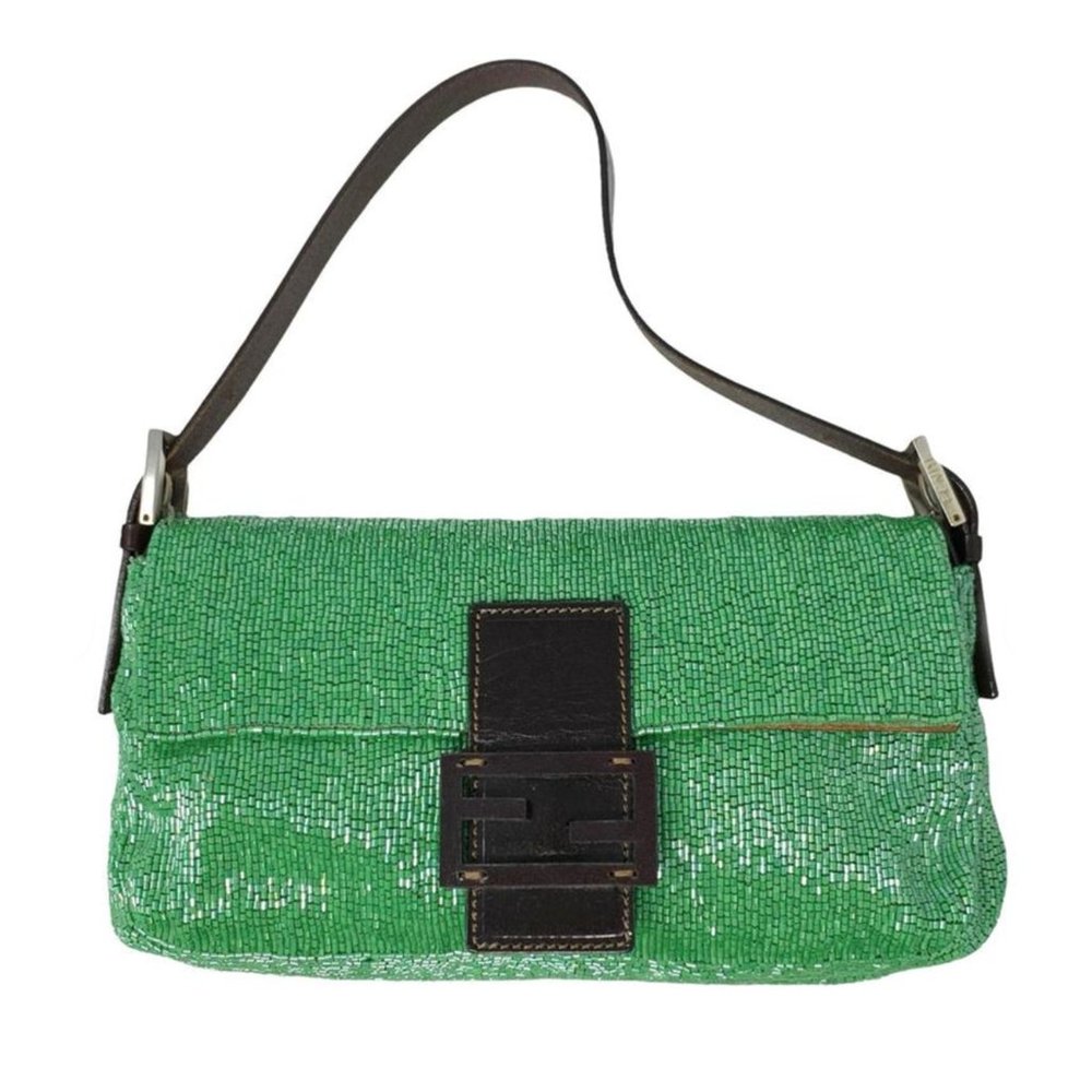 ❌SOLD❌ Fendi Baguette Shoulder Bag Beaded Green